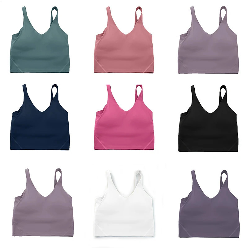 Womens Sports Yoga Bra UBack Gathering High Quality Fitness Running Shock proof Quick Drying Breathable Sports Tank Top 250919