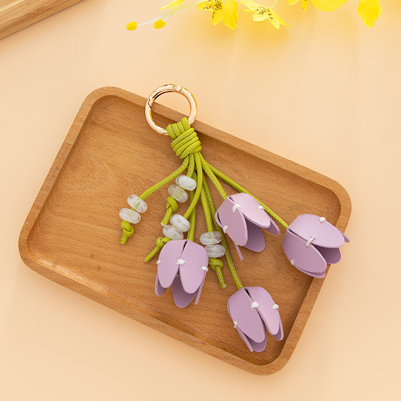 women designer keychain new dIy highvalue tulip bag pendant keychain phone case accessories