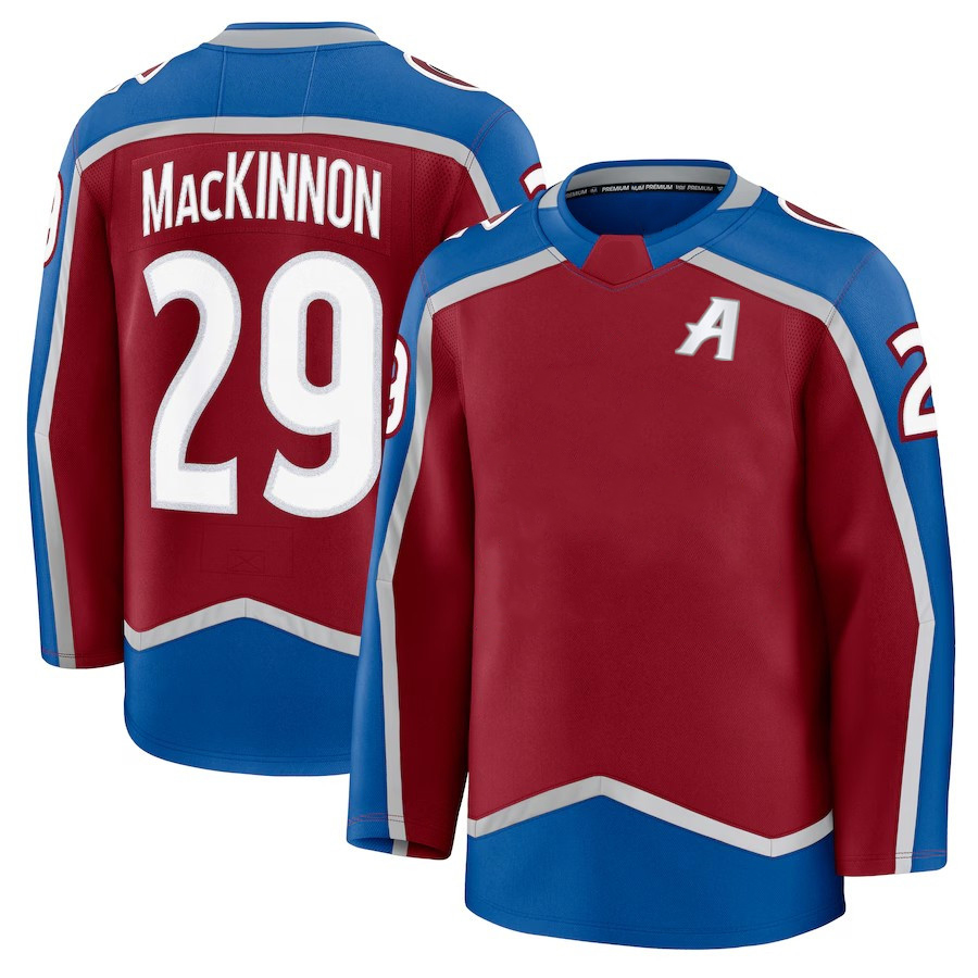 #29 Nathan MacKinnon colorado hockey avalanches jersey #8 Cale Makar Martin Necas Brent Burns Gabriel Landeskog Gavin Brindley Nichushkin Devon Toews 
