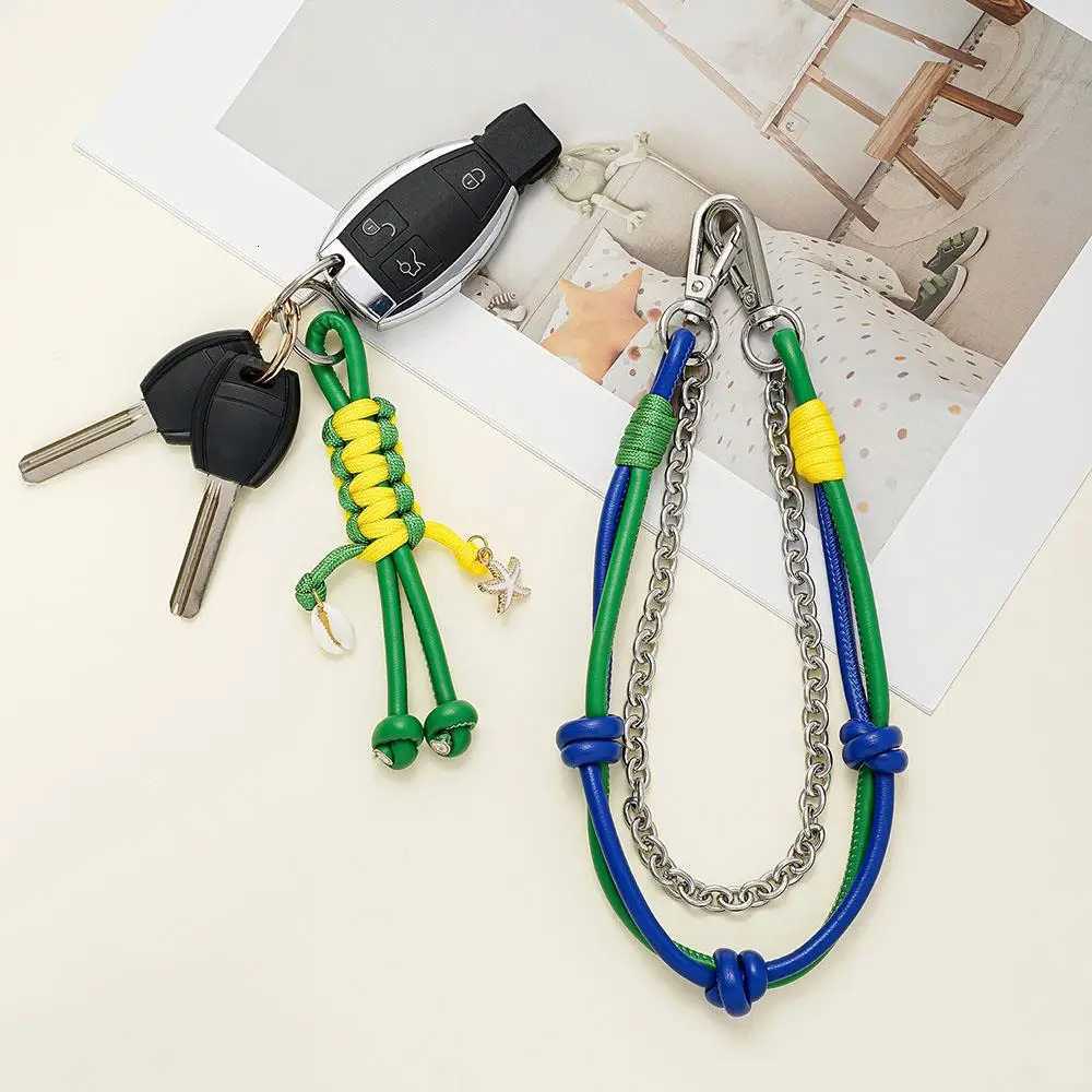 Stainless Steel Rope Braided Keychain Fashion Robot Design Ladies Chain Bag Pendant 2025 New Handmade Car Key PendantXJ250920
