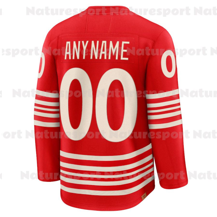 88 Patrick Kane 2025-26 Red Centennial Hockey Jersey Larkins DeBrincat Seider Yzerman Lucas Raymond Gibson Custom Stitched Sweater Casual Wear Streetw