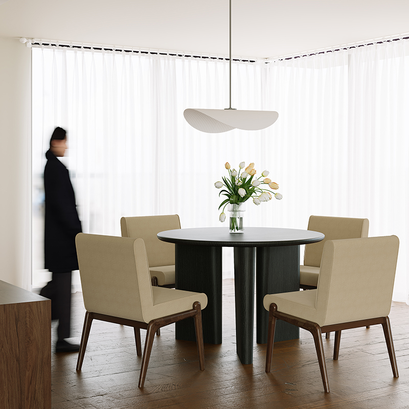 Living Room Furniture Minimalist Molecular - Design Round Dining Table, Ideal for Elegant Home Interiors