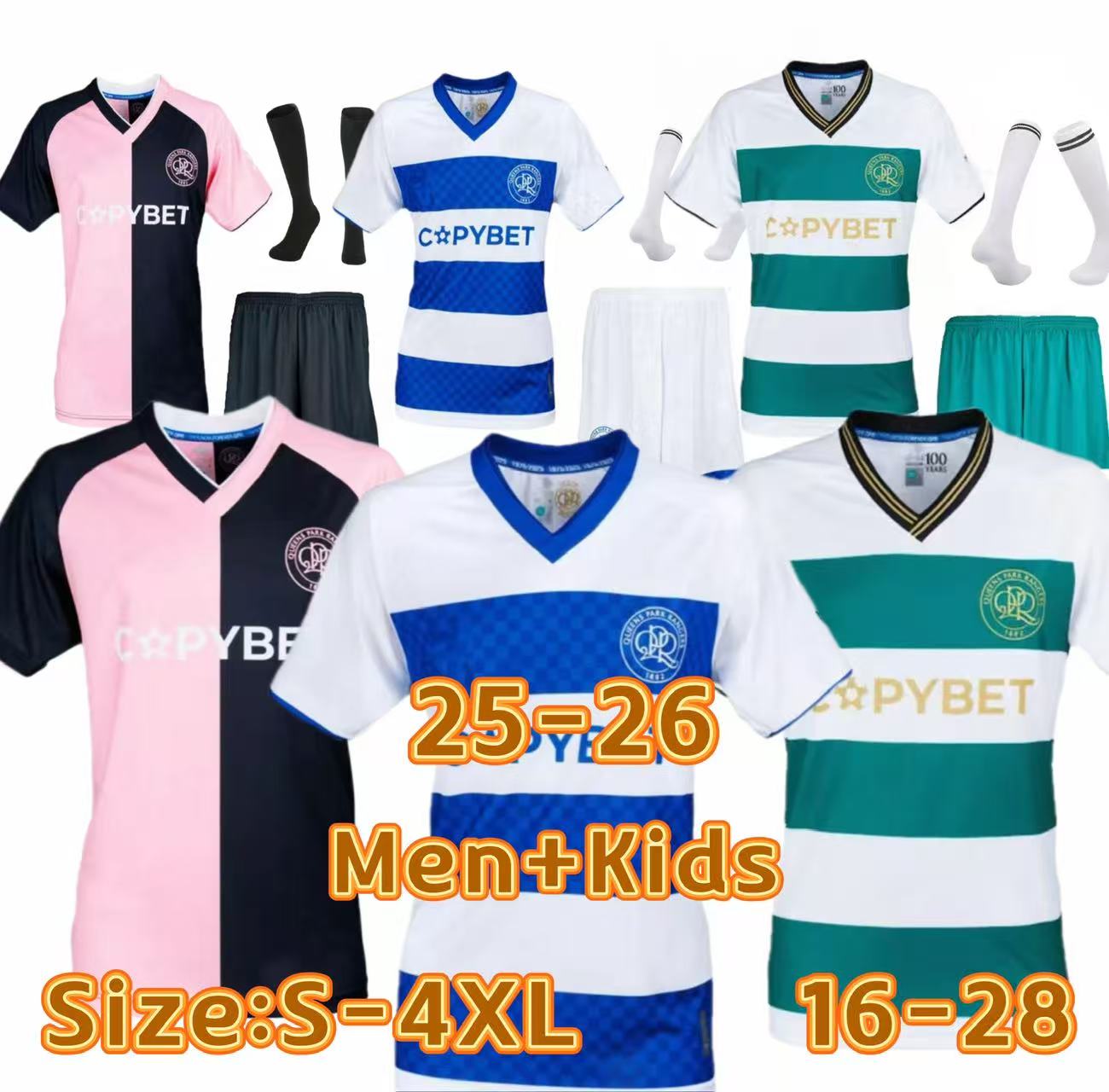 2025 2026 Queens Park ADOMAH Soccer Jerseys 25 26 Bobby Zamora Football Shirts L.Dykes T.Roberts C.Willock A.Adomah M.Bonne Men Football Shirt kids kit S-4XL