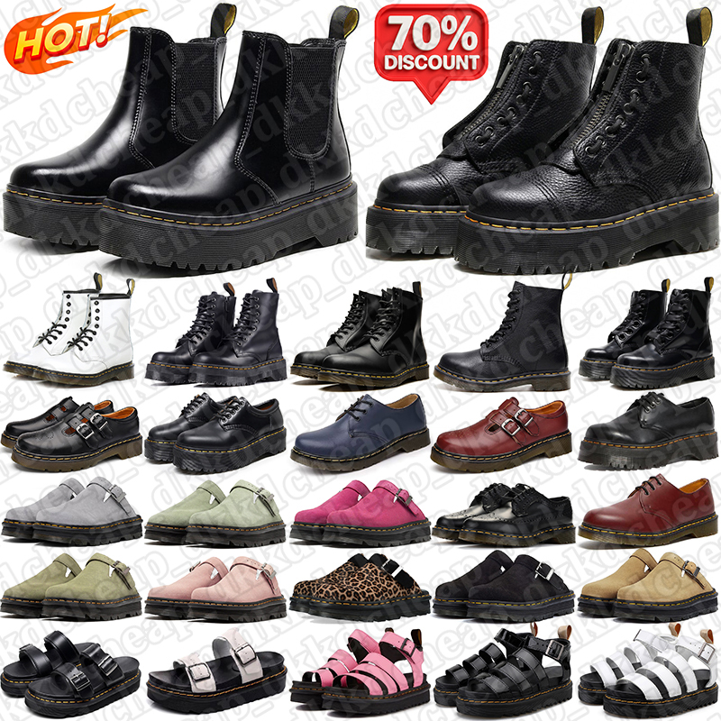 free shipping Designer boots durable sandals for men women booties nubuck leather mules slides black white boot mens outdoor comfortable shoes