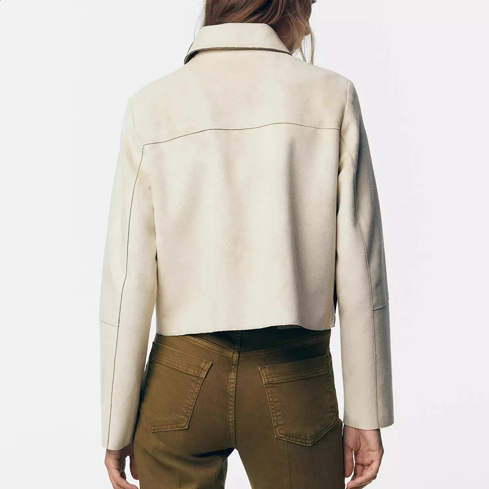 Female Elegant Lapel Singlebreasted Pockets Decoration Solid Street Style Jackets Women Autumn Vintage Slim Short Jacket 250923