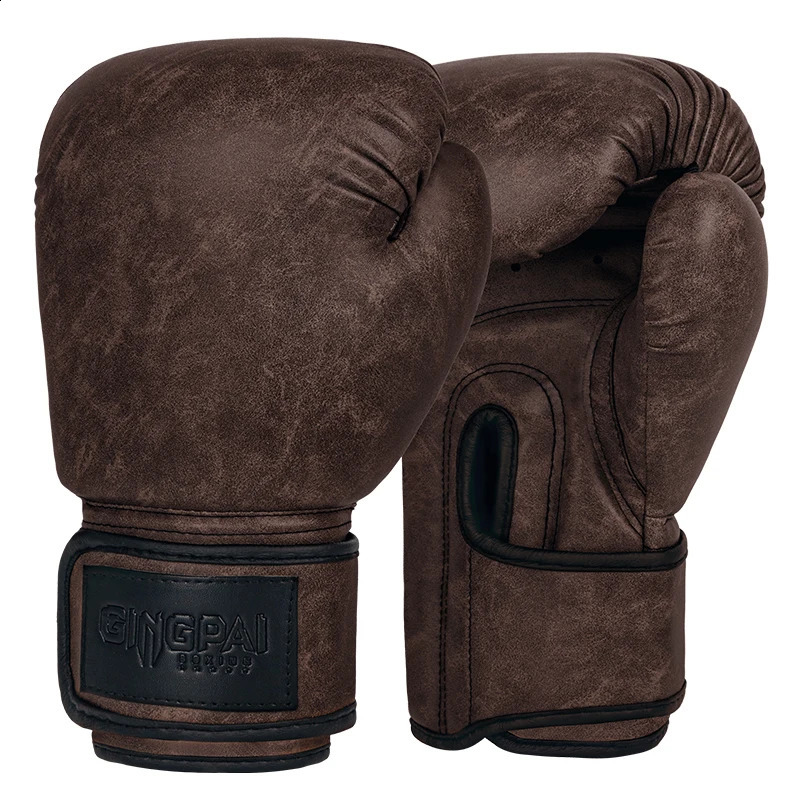Classic Vintage Boxing Gloves Adult Kids WomenMen Boxing Glove MMA Muay Thai Boxe De Luva Mitts Sanda GYM Equipment 6 8 10 12OZ 250919