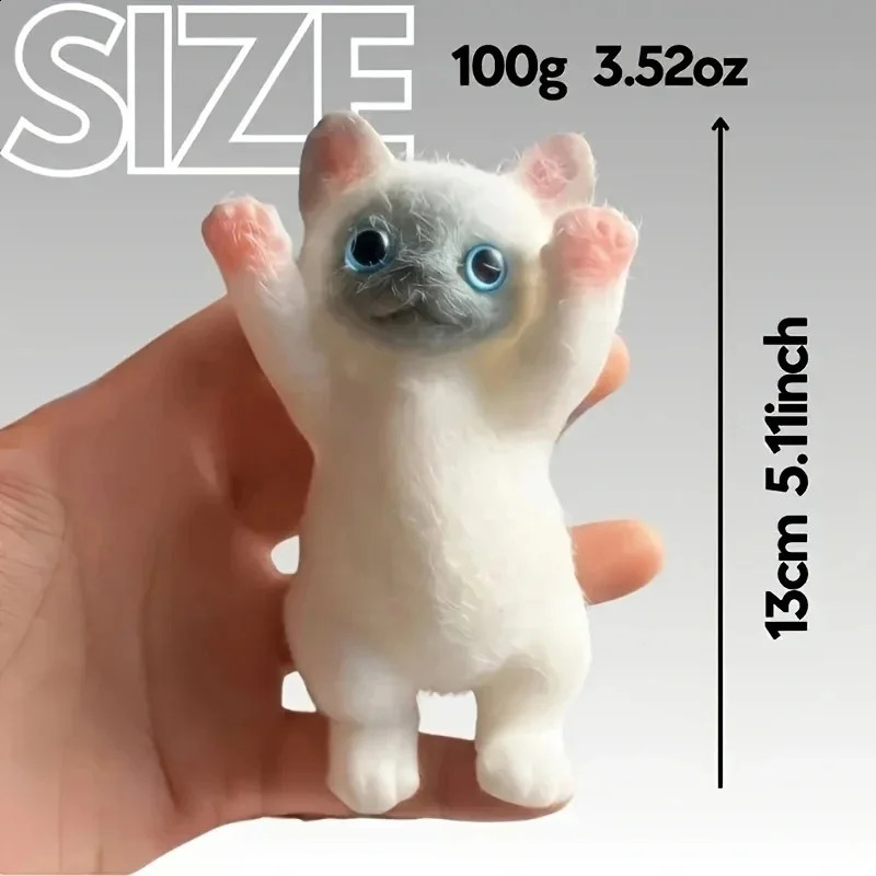 Cat Squishy Squeeze Toys Kawaii Handmade Cat Animal Fufu Sensory Toys Party Favors Gifts for Adults Kids 250919