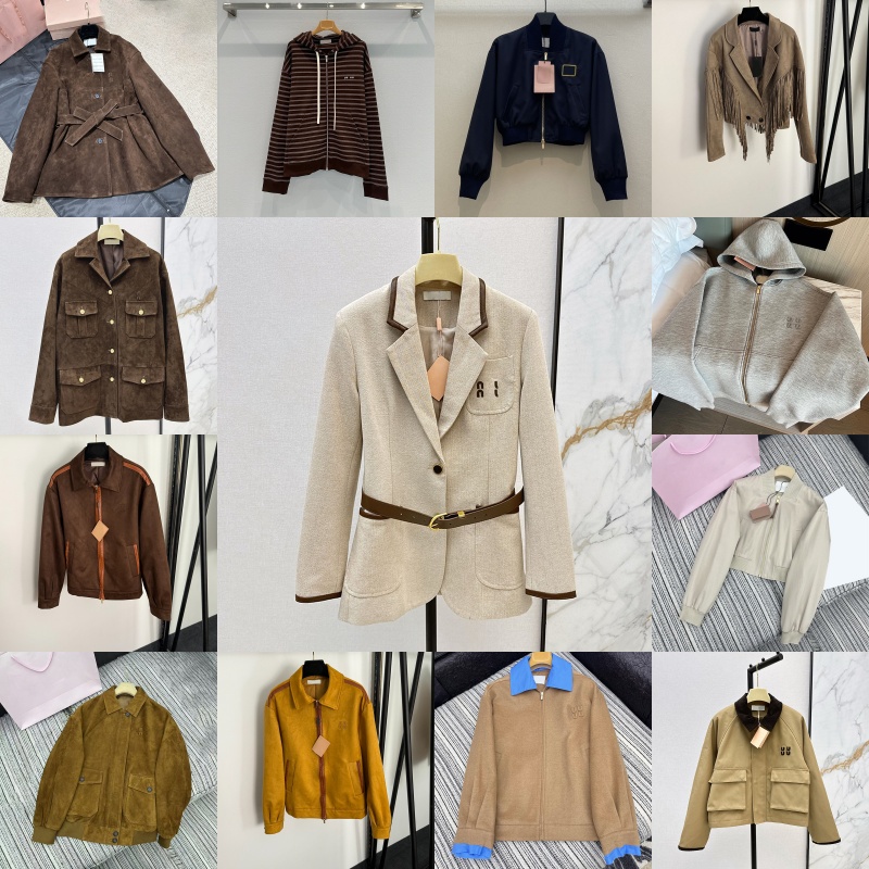 Luxury Letters Blouson Jacket For Women Designer Long Sleeve OL Coat Spring Autumn Vacation Birthday Wedding Outerwear