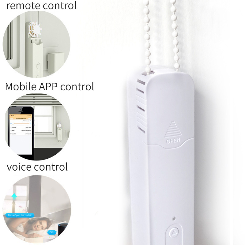 Intelligent remote control for opening and closing curtains, curtain motor, plug-in WIFI voice controlled blinds, bead curtains, curtain motor chargin