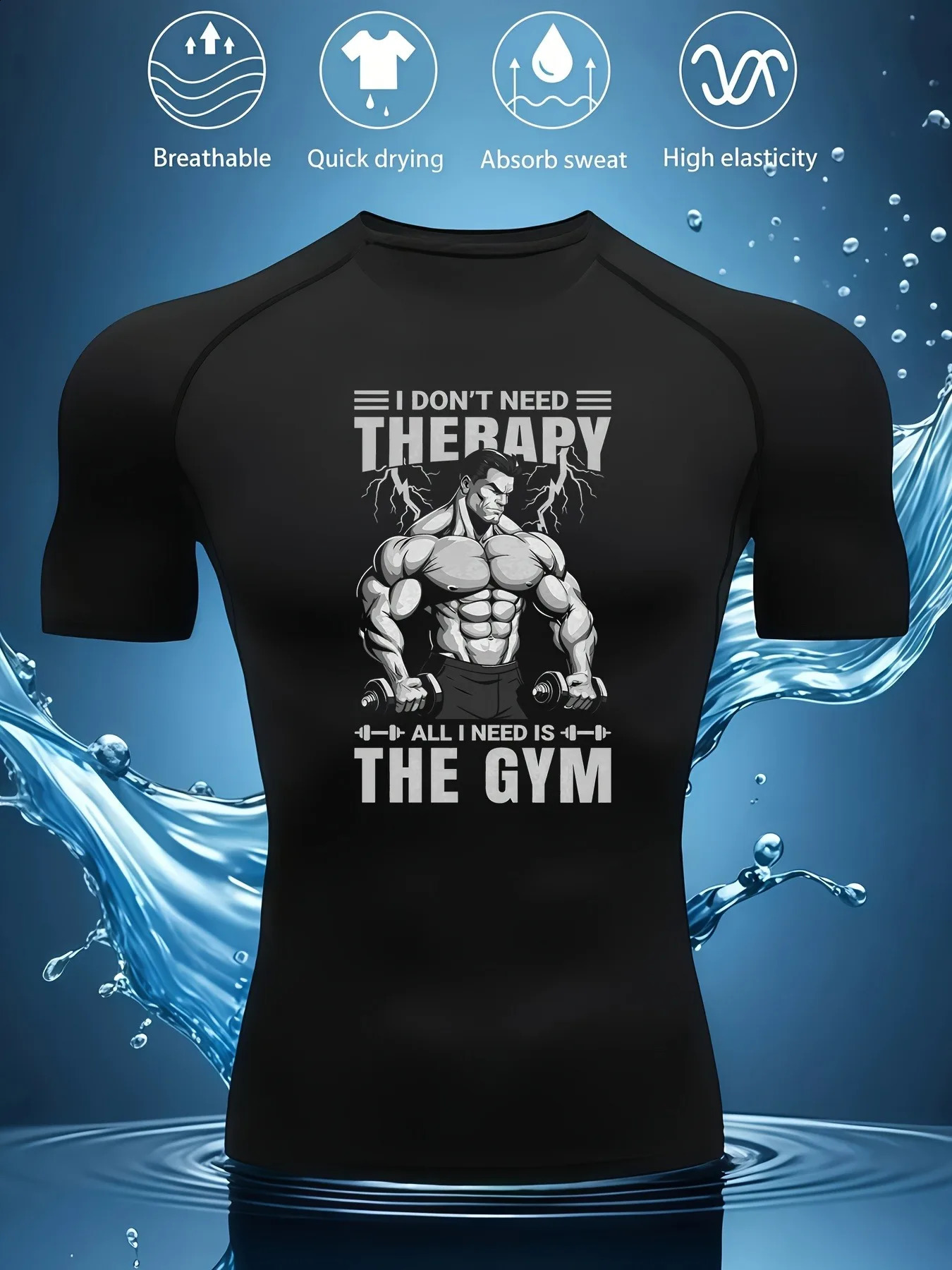 Bible Cross Graphic Compression Shirt for Men Gym Workout Undershirts Baselayers Rash Guard Athletic Quick Dry TShirt Tees Tops 250921