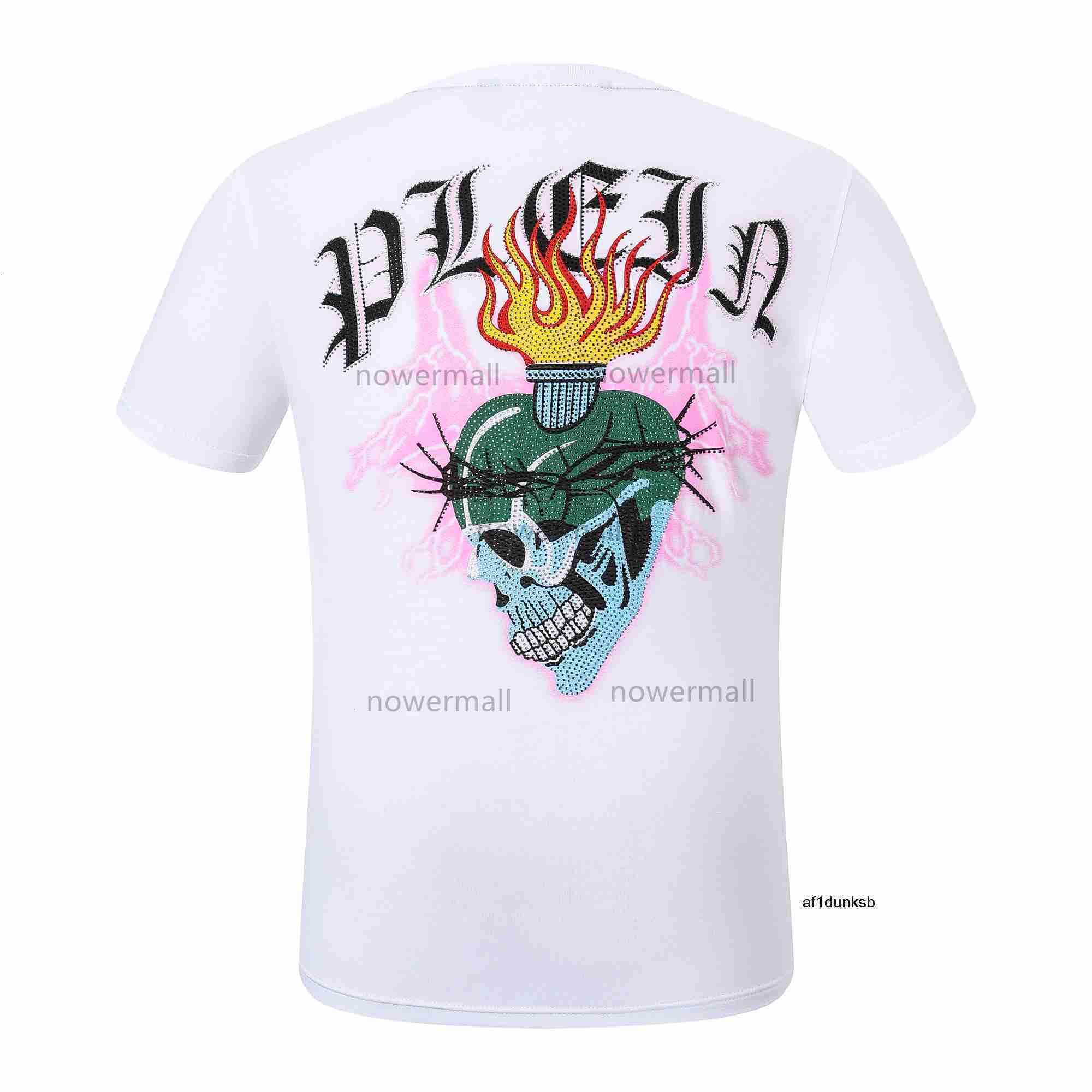 Skull WITH ROUND LOVE Brand BEAR Men T-SHIRT T NECK SS Mens TATTOO Designer CRYSTALS Tshirts Hip Hop Tshirt Top Tees 161720 7163 Philipes Plein