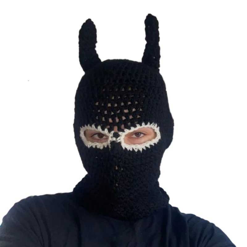 Girl Cartoon Devil Horn Knit Beanie Hat Y2K Party Hat Photo Props Hot Girl Party Holiday Hat Angel Horn Y250920