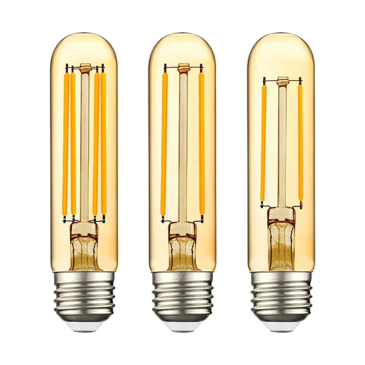 T10 E26 LED Bulbs 4W Dimmable, 40W/60W Equivalent Glass Light Bulbs for Indoor Outdoor String Lights, 2700K-4000K Warm White, 25000 Hours Lifespan-HCP