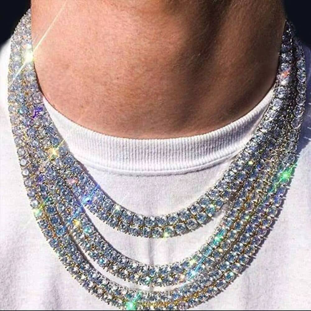 Customized Trend HighEnd 925 Sterling Silver VVSGrade Moissanite Cuban Necklace Sparkling Star Design