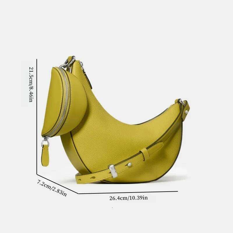 Designer Bag Luxury Bag Women's Duo Crossbody Strap, New Designer Handbag With Mini Purses, Dumpling Crescent Armpit Bag For Women