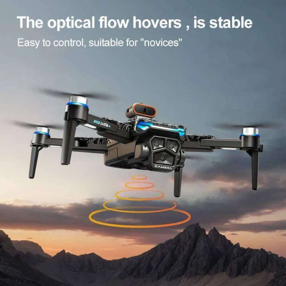 New D13 Drone 4K Professional Three HD Camera With Large Screen 5G WIFI FPV Dron Brushless Optical Flow Hover Folding Quadcopter