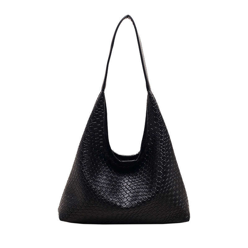 2025 Trend Woven Commuter Simple Tote Niche Design Underarm Stylish Large Capacity Shoulder Bag Versatile