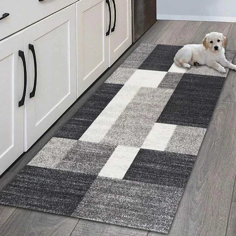VIKAMA Simple Geetric Kitchen Floor Mats Living Ro Floor Carpet Entrance Door Mat Hallway Door NonSlip Foot Mats He Decor C250919