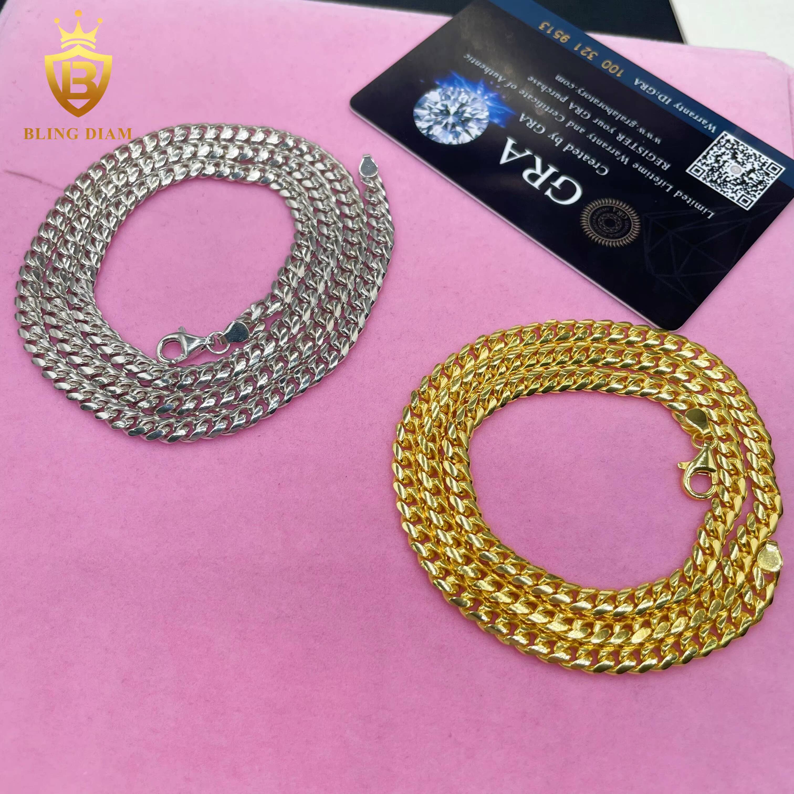 Wholesale Price 5mm 925 Sterling Silver Chain Necklaces for Men and Women Hiphop Style Daily Life