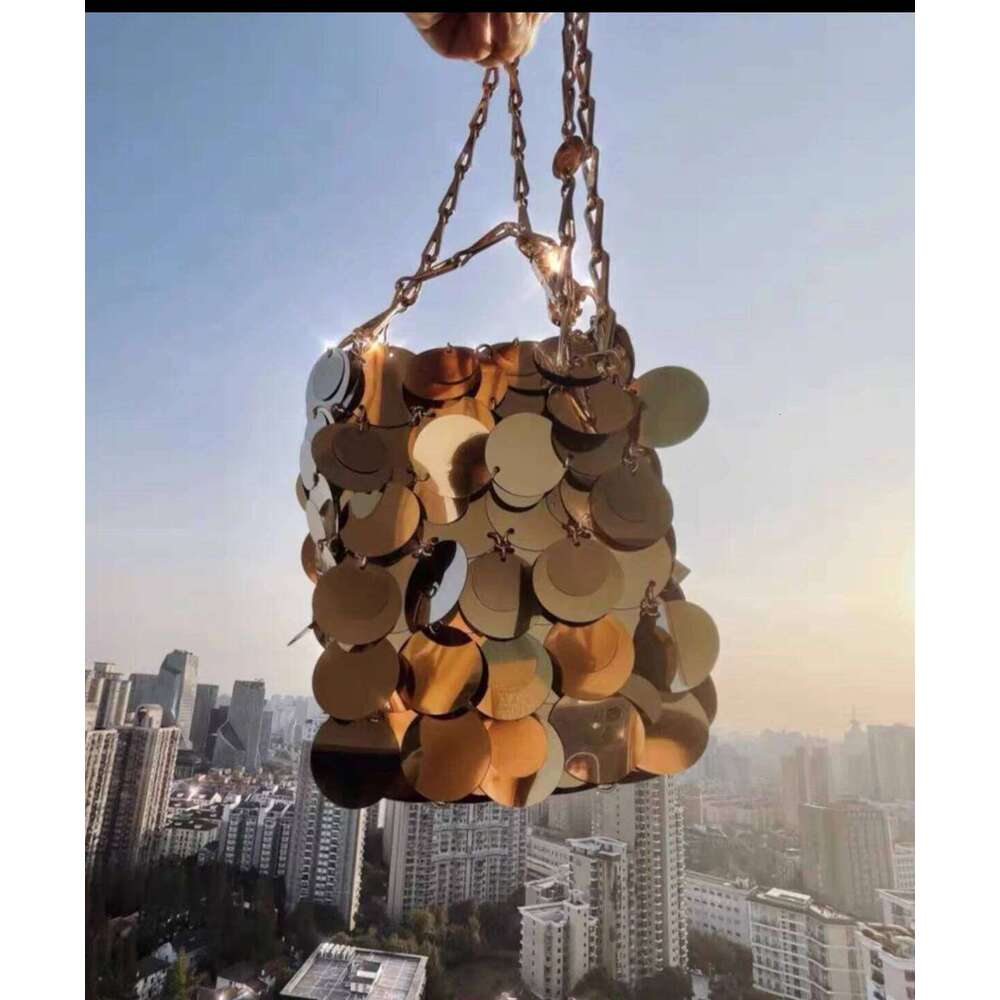 Designer Luxury For PVC Sequins Chain Woven Bag Women Hollow Evening Bags Purses And Handbags