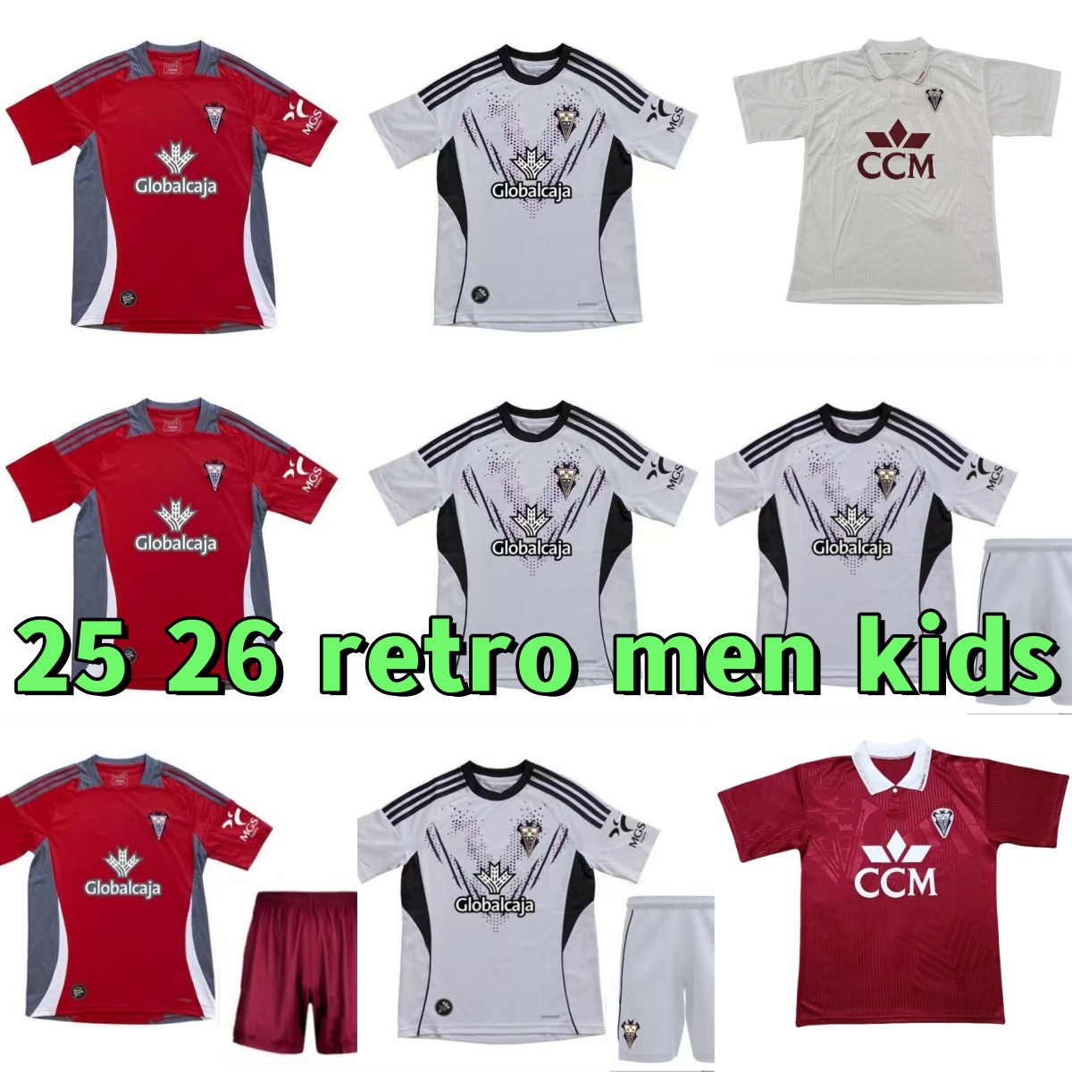 Albacete Jersey 25 26 Home Special Edition Soccer Jerseys 94 95 96 retro Thai Quality Customized 2025 Football Shirt Man Kit Breathable Sportswear