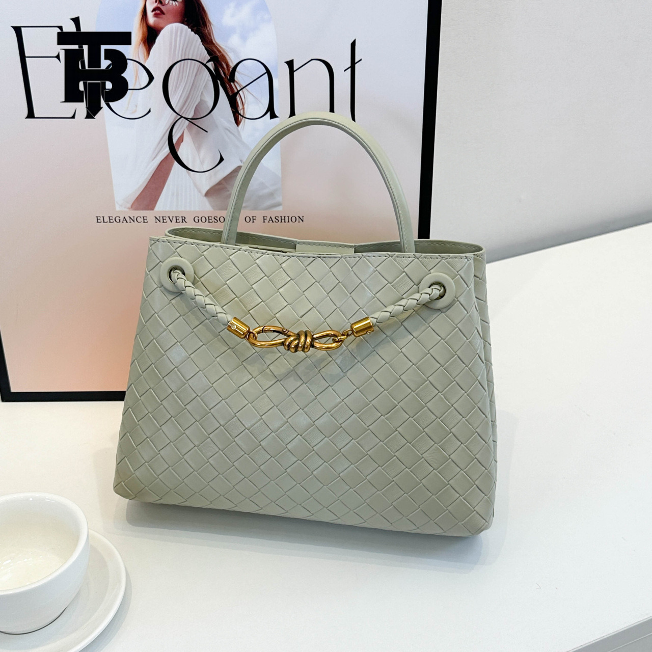 TB BHULAMTE Free Shipping New Designer Women's Bag 2025 Metal Rope Buckle Woven Bag Shoulder Bag Niche High-quality Texture Handbag