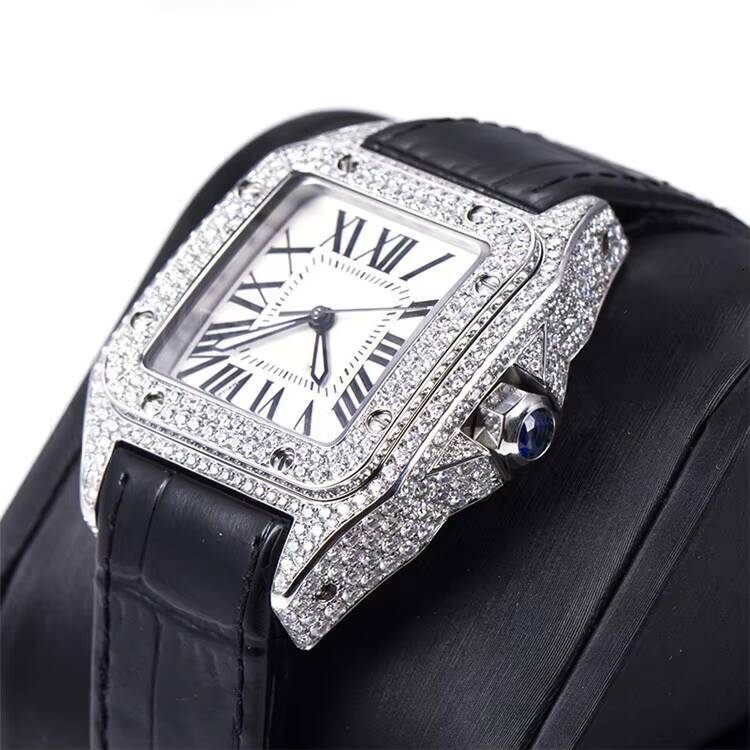 Premium Automatic Iced Out VVS Custom Design Timepiece Handcrafted Men's Moissanite Dia Watch Glass Dial Window Gift For men and women