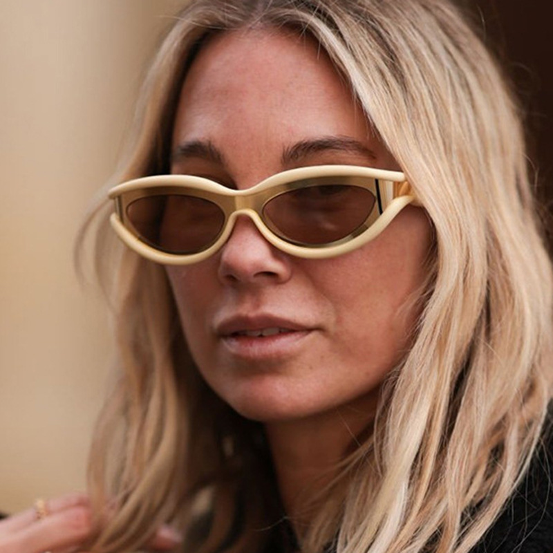 New Arrival Oval Sunglasses Chic Color Blocked Style Instagram Viral Unisex European American Fashion UV400