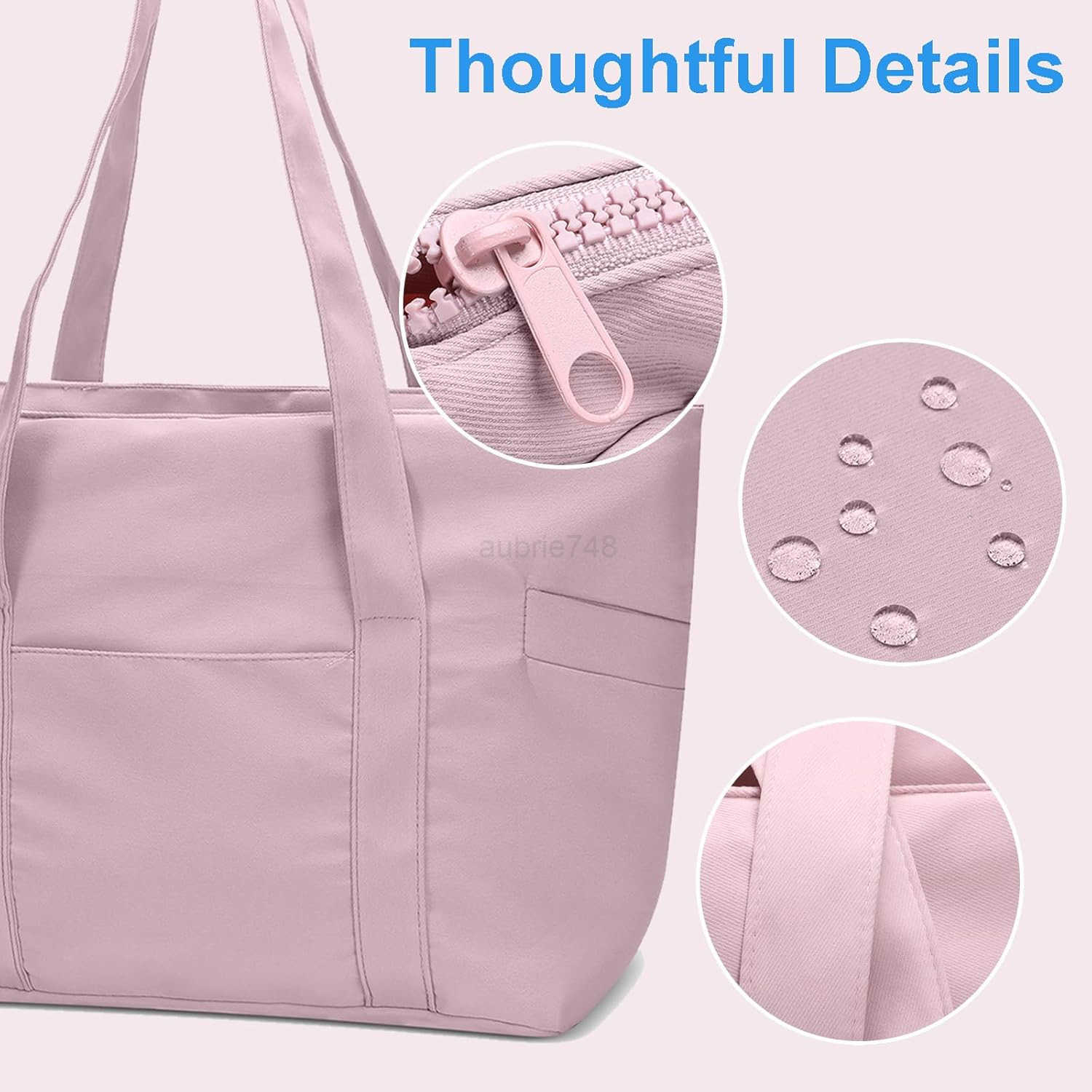 Tote Bag for Women Travel Essentials Large Tote Bag with Zipper Top Handle Handbag for Travel WorkZ250920