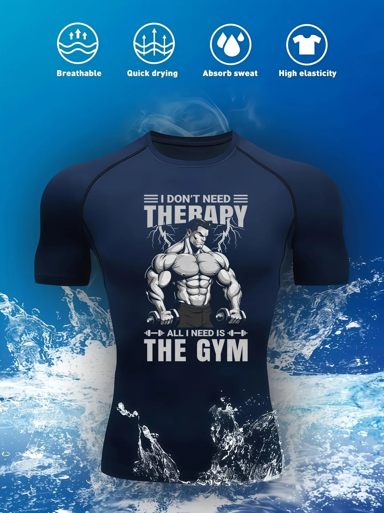 Bible Cross Graphic Compression Shirt for Men Gym Workout Undershirts Baselayers Rash Guard Athletic Quick Dry TShirt Tees Tops 250921