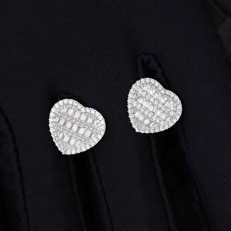 XG Pass Diamond Tester Moissanite Bangle 925 Silver Plated Gold Vvs Moissanite Cuban Link Bracelets Baguttes Stone Hear Chain