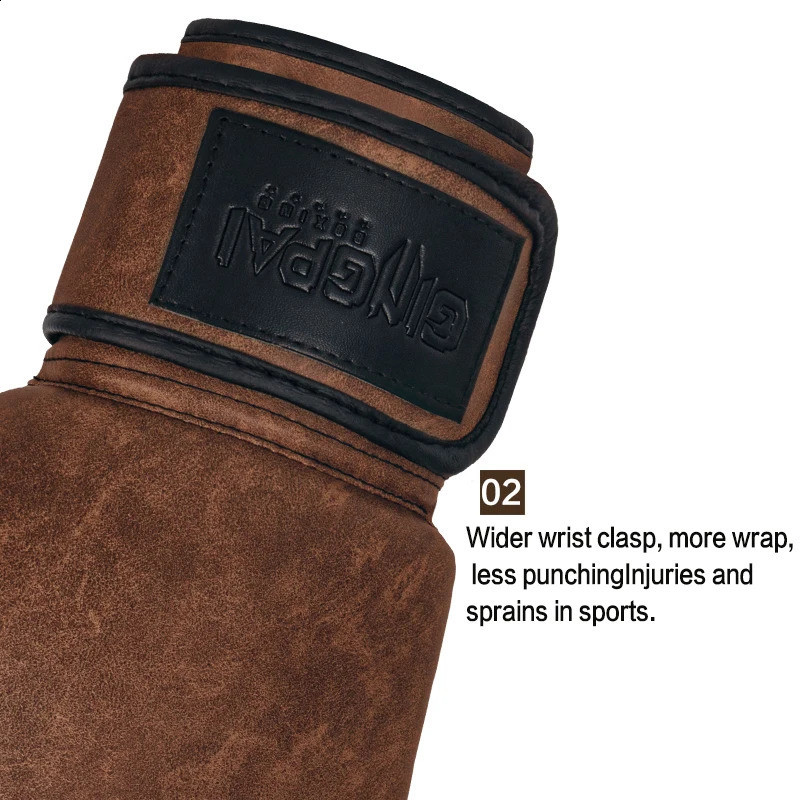 Classic Vintage Boxing Gloves Adult Kids WomenMen Boxing Glove MMA Muay Thai Boxe De Luva Mitts Sanda GYM Equipment 6 8 10 12OZ 250919