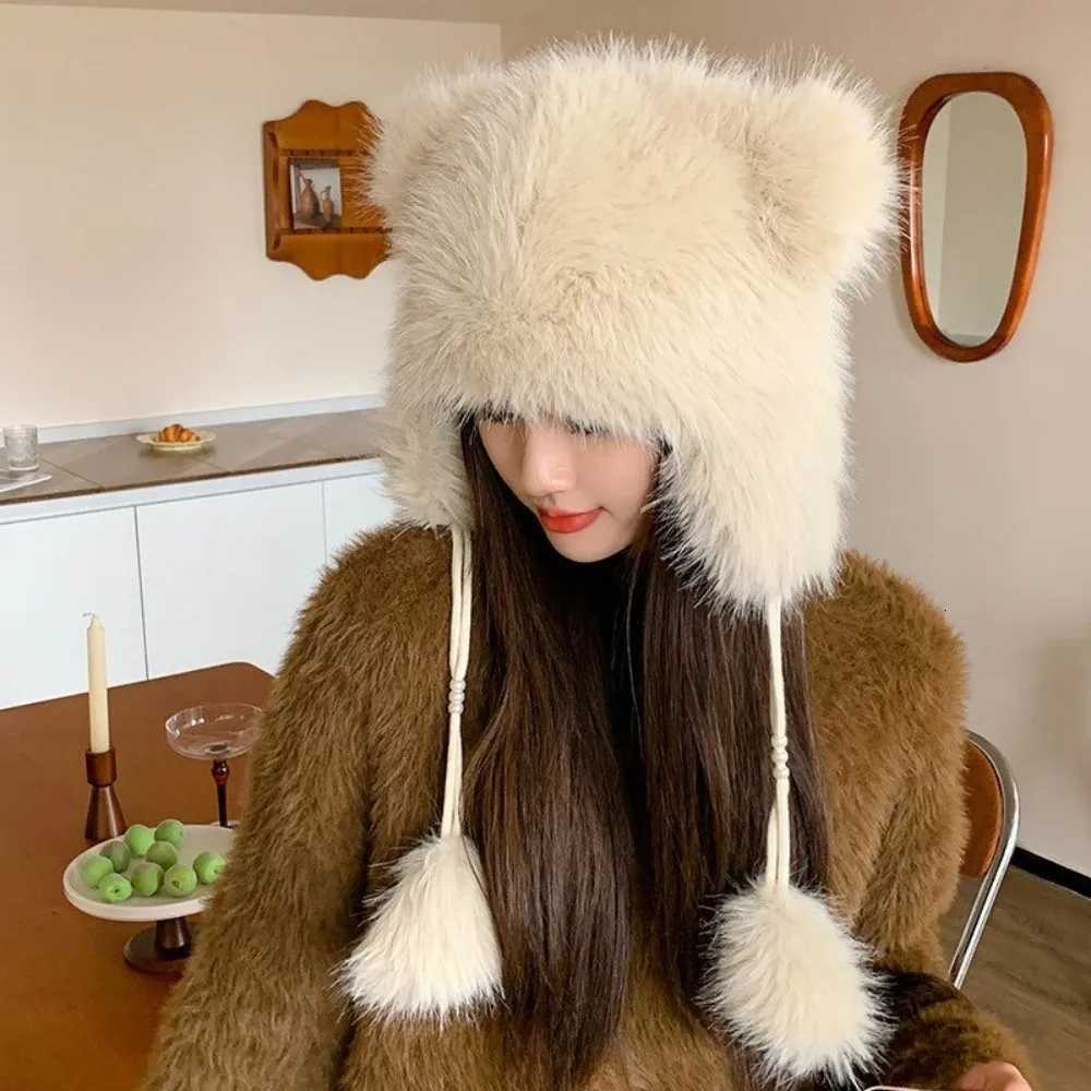 New P Warm Hat Warm Fluffy Fur Pr C Coldproof Windproof Ear Protection Hat for Outdoor Cycling Skiing Y250920