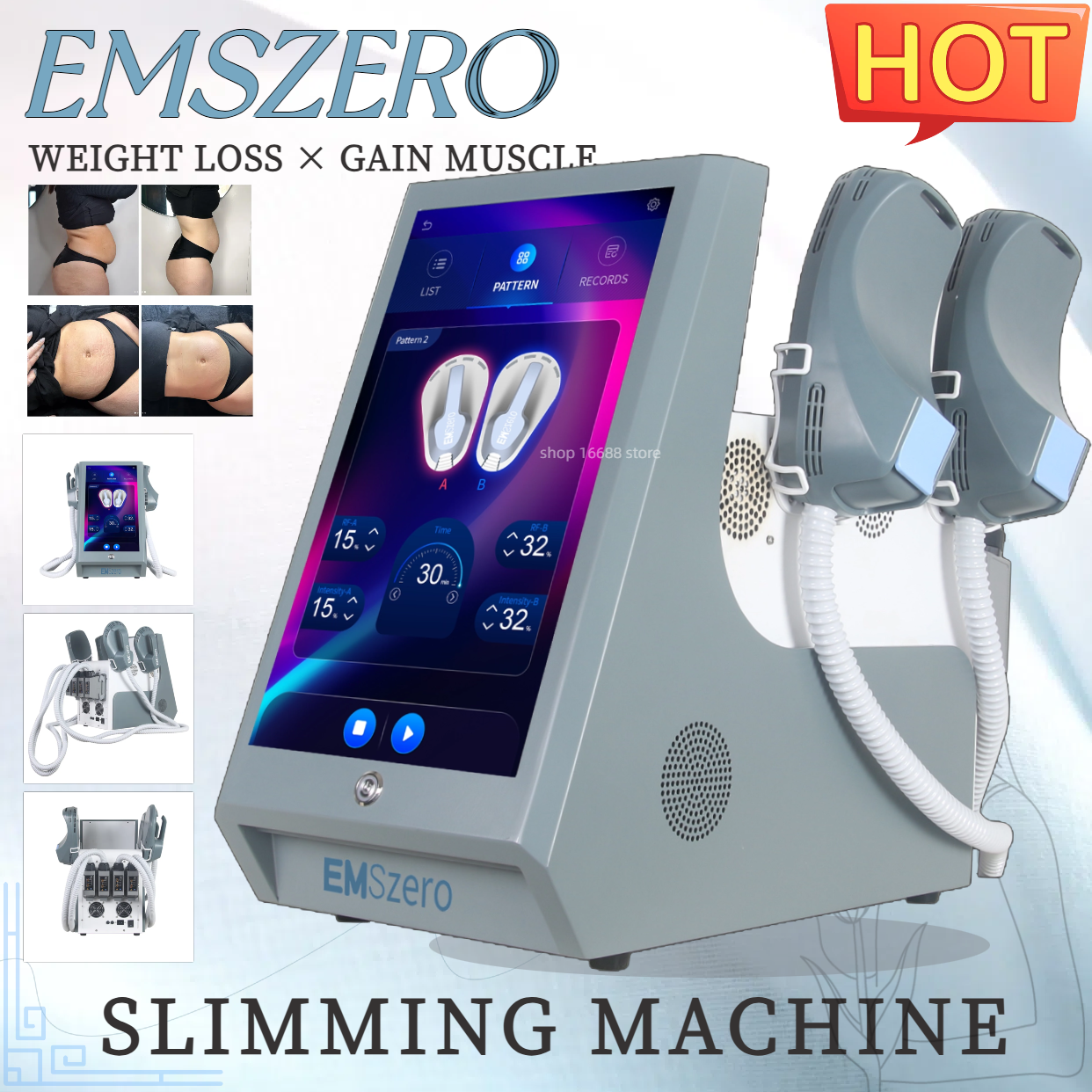 EMSzero Neo EMS Body Sculpting Machine Shaping 6500W 200hz EMS Radio Frequency RF Muscle Stimulator Device Body Sculpting and Muscle Building Machine