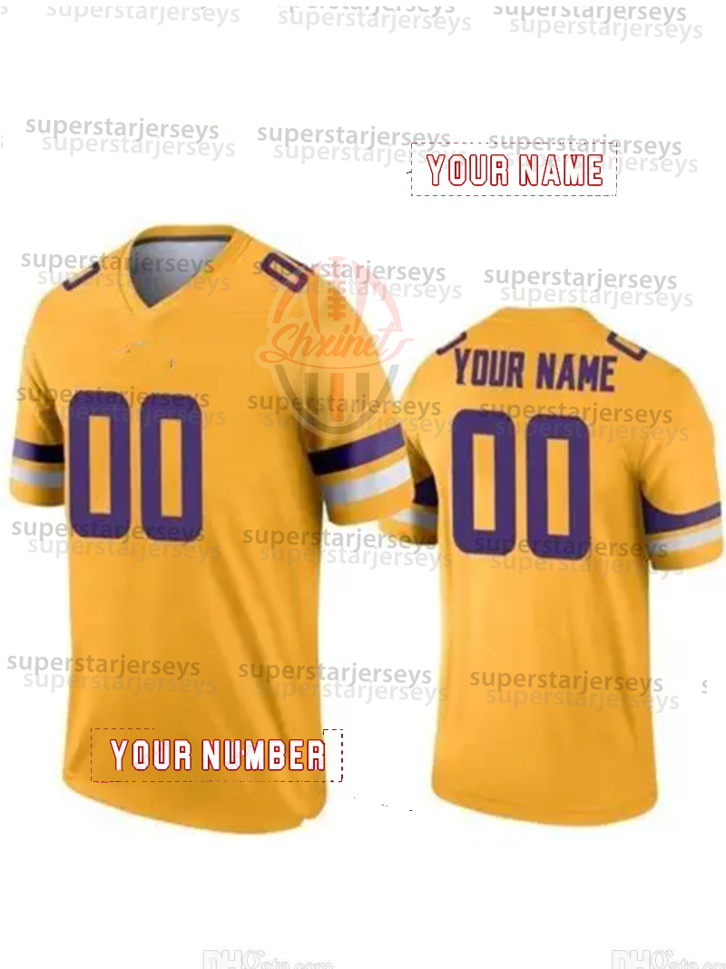 Factory Outlet Custom Football Jersey Jefferson McCarthy Moss Addison Hockenson Smith Men Women Youth Embroidered Design Polyester