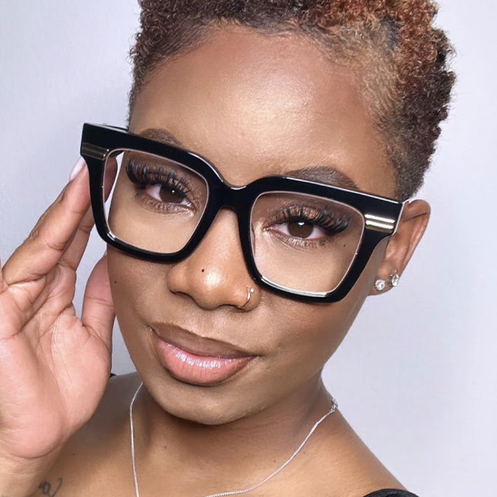 Square Oversized Eyewear Frames 2025 New Anti Blue Light Euro American Trendy Women Instagram Viral Daily Use