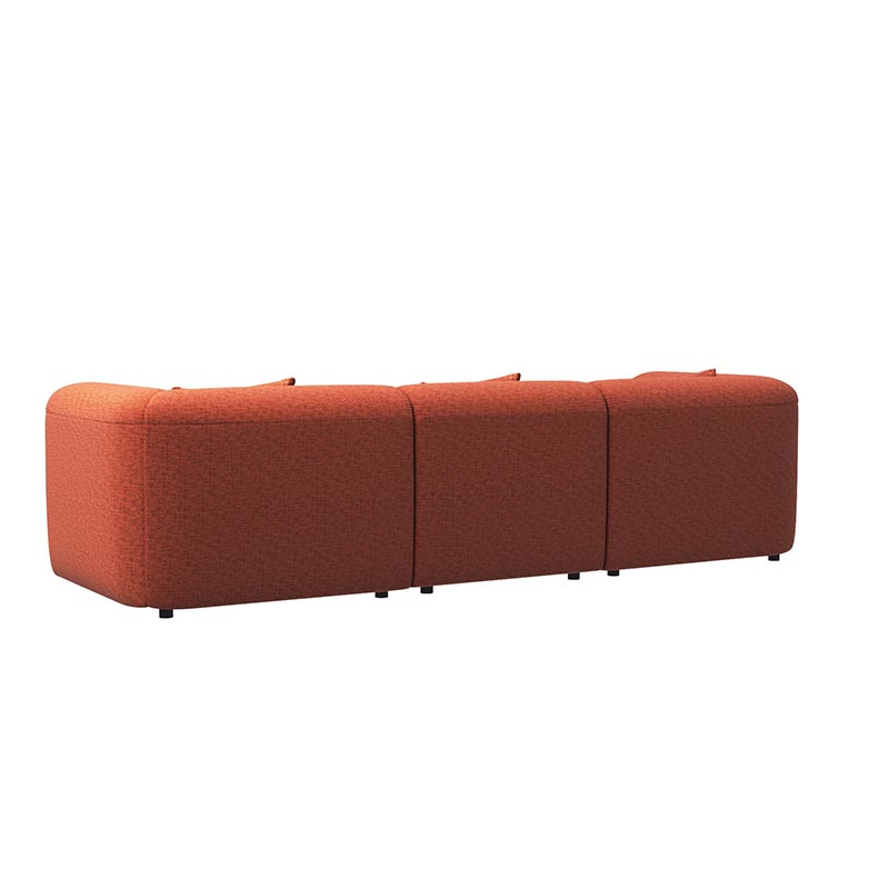 Living Room Furniture Modern Rust - Orange Three - Seater Honey Pot Sofa, Perfect for Contemporary Homes
