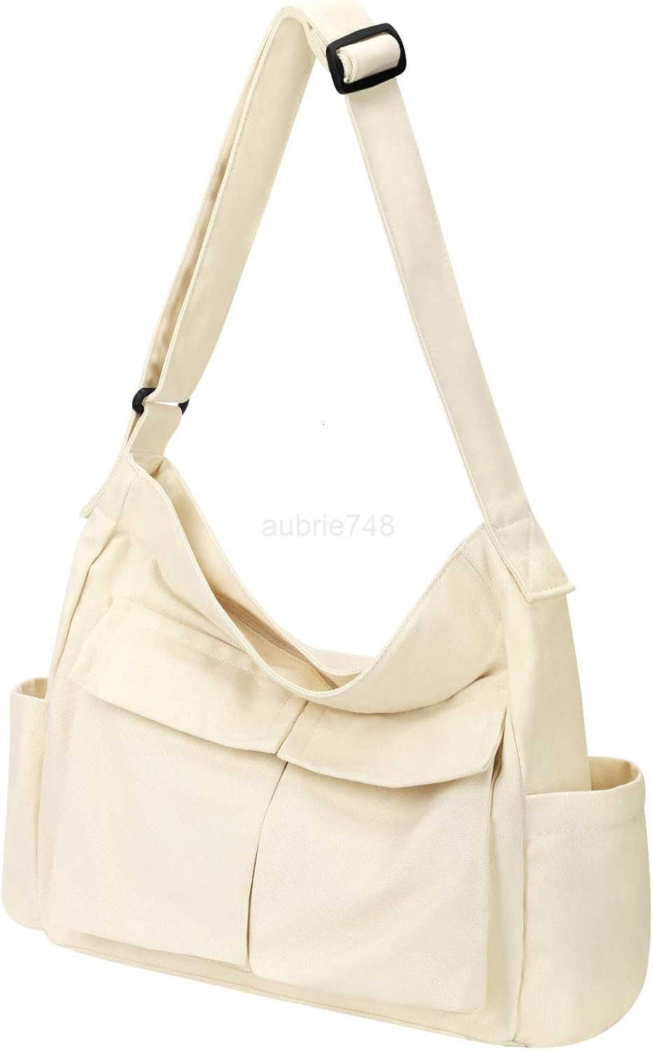 Canvas Messenger Bag Hobo Shoulder Bag Crossbody Bag with Multiple Pockets Large Tote Bag Handbag for Women MenZ250920