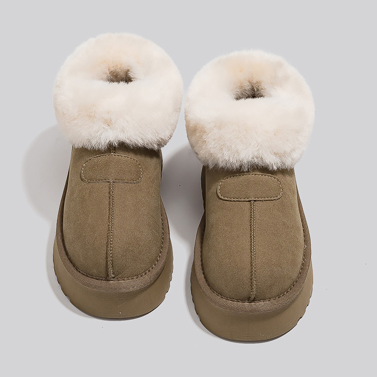 Free Shipping 2025 Winter Women's Platform Snow Boots Slip-On Plush Lined Thermal Slip-Resistant Fashion Booties