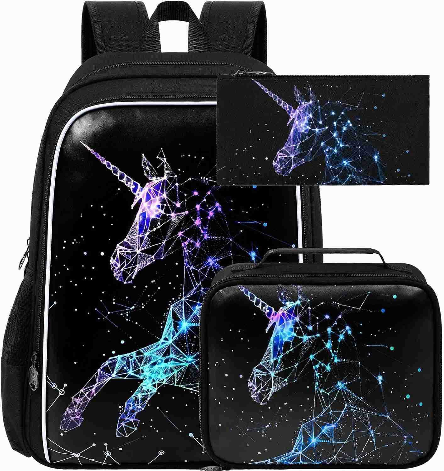 3PCS Backpack for girls with Lunch Box16 Sequin Bookbag with Lunch Box School Bag for Elementary ToddlerZ250920