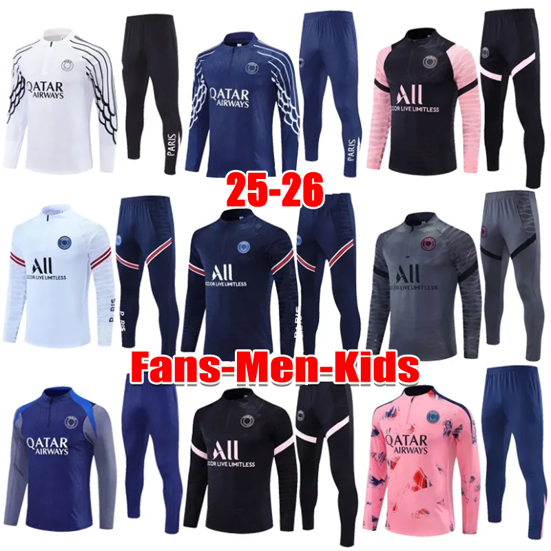 25 26 PSGes tracksuit Paris tracksuit training chandal 21 22 23 24 2025 2026 survetement tuta retro futbol psgES tracksuits Soccer football tracksuit kid men kids kit
