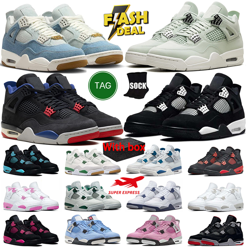 New Sail Oreo Black Cat 4 4s Mesketball Shoes University Blue Fire Red Thunder White Cement s Infrared Zen Master Wild Things Mens Sports Women Sneaker