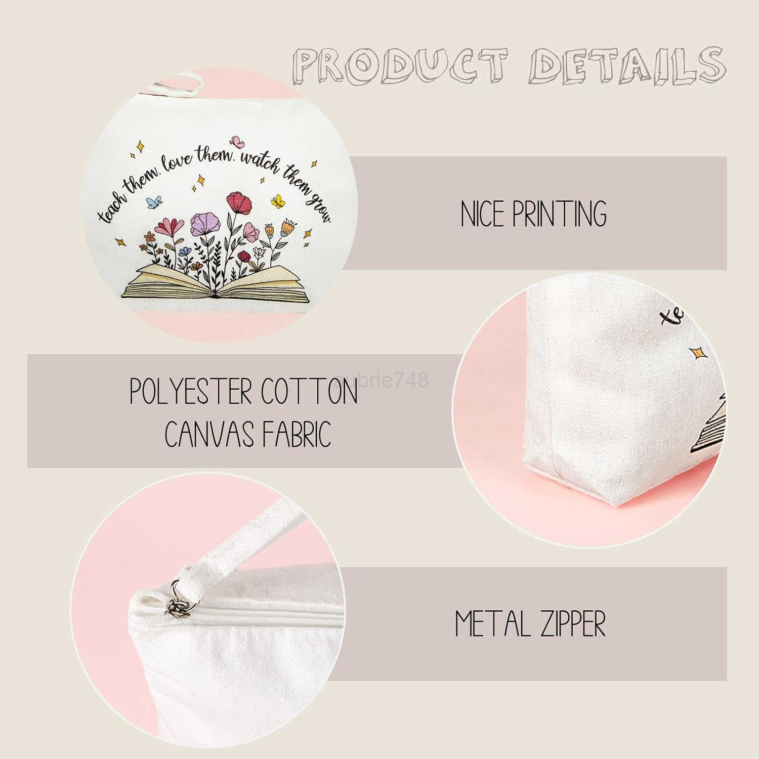 Teacher Appreciation Gifts for Women Teacher Pencil Pouch Makeup Bag Cosmetic Bag Back to School Gifts for Preschool Teachers Colorful FlowerZ250920