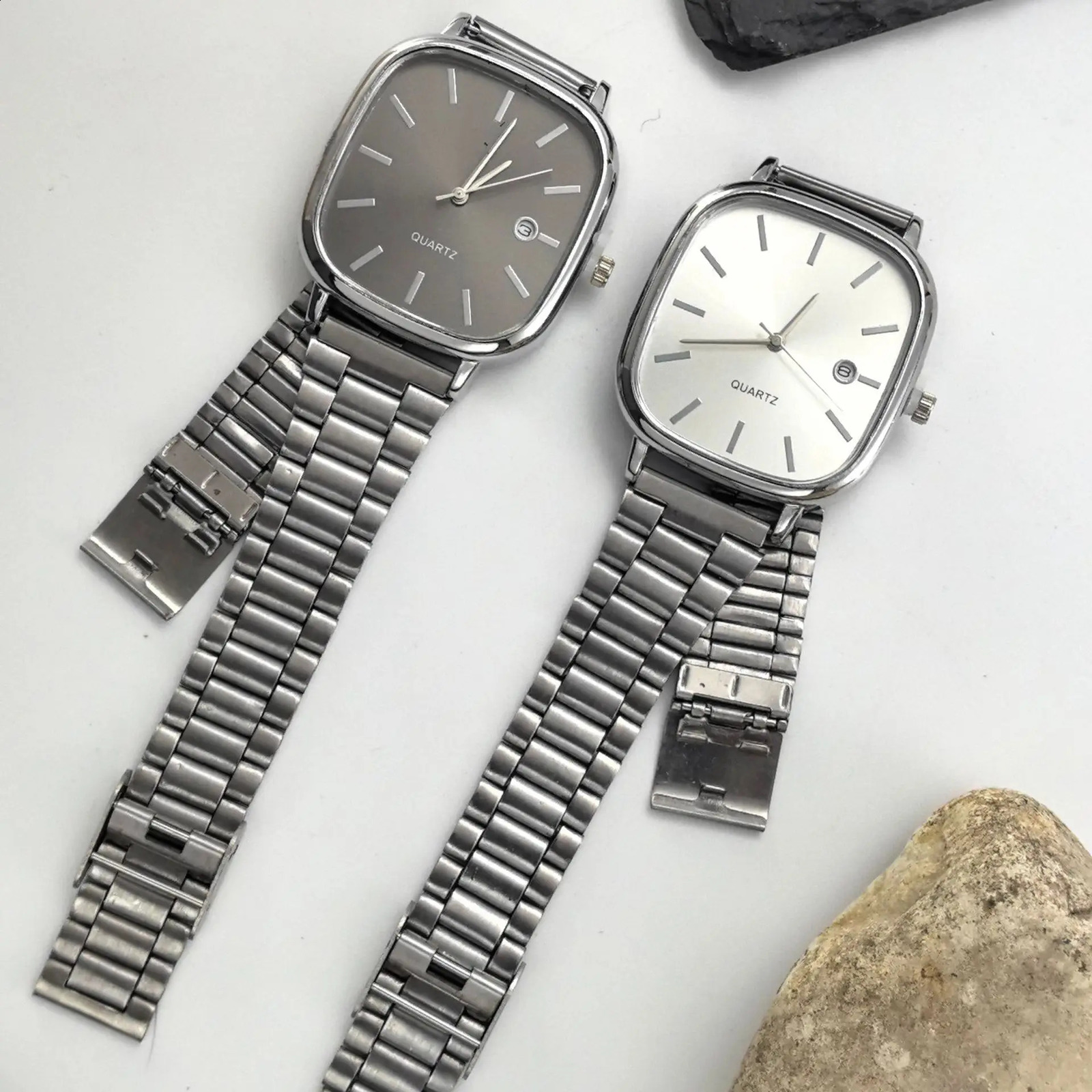 Fashion Men Watch Steel Strap Business Calendar Quartz Watches Wristwatches Gift Drop Big Dial Clock 250911