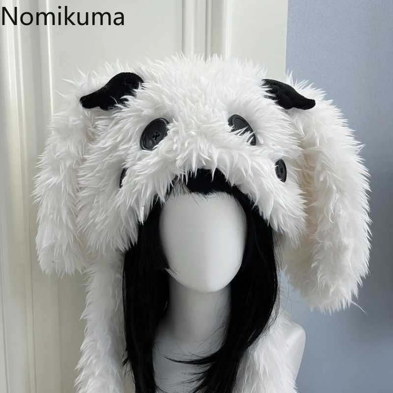 2025 New Rabbit Ears Hats Korea Chic Cute Thicked P Pr Furry C Winter Warm Kee Funny Photogrhy Wens Cs Y250920