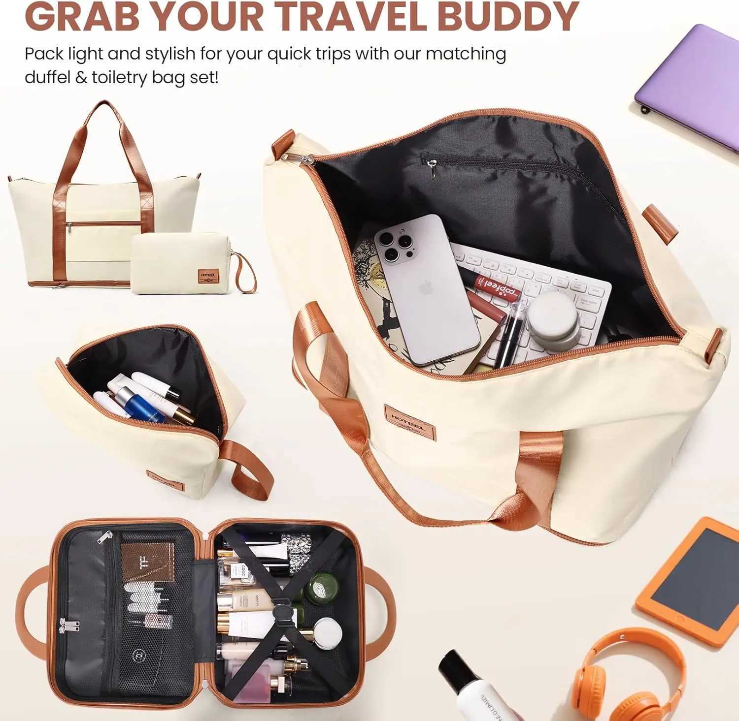 6 Piece Luggage Set Carry On ABSPC Hard Shell Suitcase Travel Packing Box With Spinner Wheels TSA Lock For Business Trip W250920