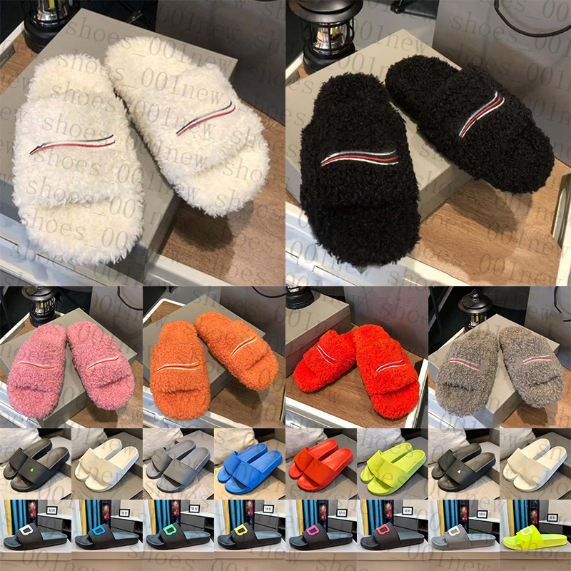 Free Shipping Designer women slides furry slides clogs heels fur slides slippers sliders clog shoes for mens famous womens sandal sandles mules Flip Flops fashion