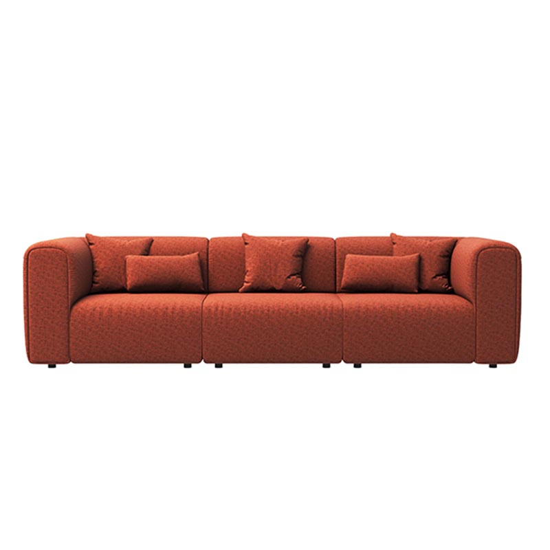 Living Room Furniture Modern Rust - Orange Three - Seater Honey Pot Sofa, Perfect for Contemporary Homes