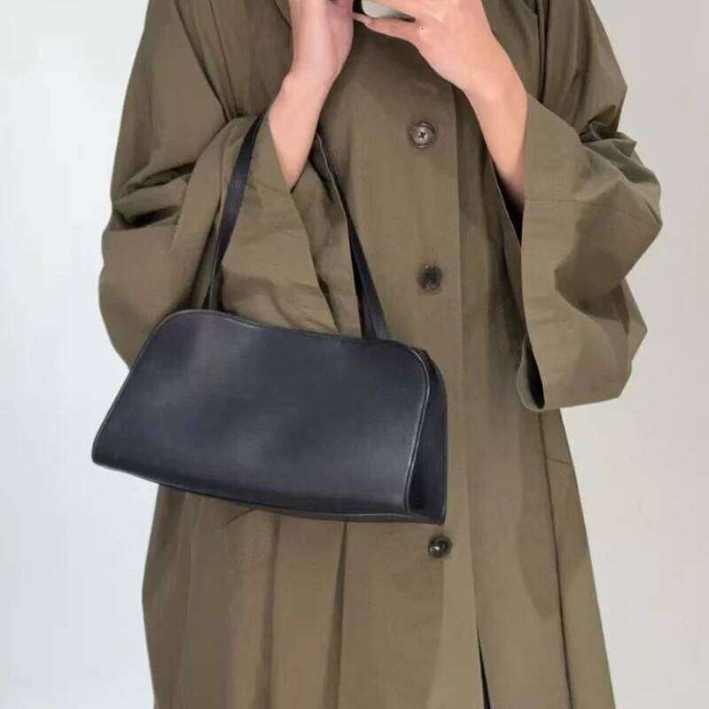 Row Bag Soft Drinking Milk Calf Leather Women's Tr-Peggy2025 Single Shoulder Armpit Handbag