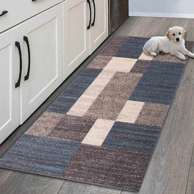 VIKAMA Simple Geetric Kitchen Floor Mats Living Ro Floor Carpet Entrance Door Mat Hallway Door NonSlip Foot Mats He Decor C250919